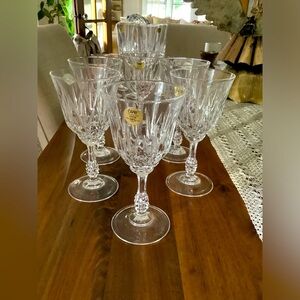 BNWT Capri lead crystal wine glasses set of 6 made in italy
